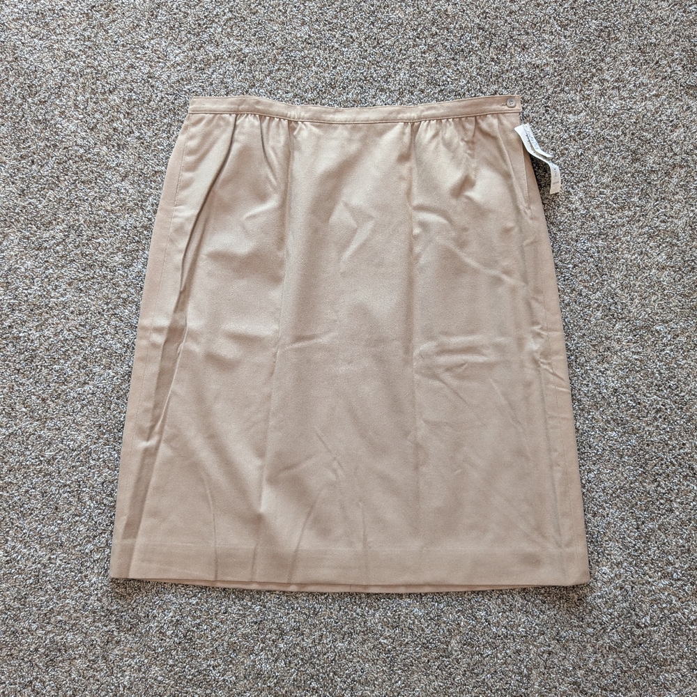 NWT Vintage Pendleton 100% Wool Tan Camel Pencil Skirt